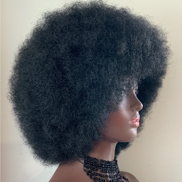 Black Premium Fiber Afro Wig for Daily Wear/Disco Event/Cosplay and more - Picture 3 of 5